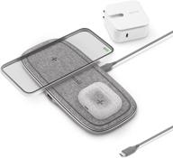 🔌 moshi sette q multi-device wireless charging pad, 15w dual wireless charging station, usb-a connector, textured fabric, compatible with samsung galaxy 21, google pixel, iphone 12, airpods pro (ac adapter included)… logo