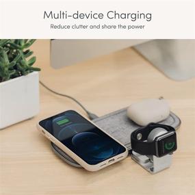 img 3 attached to 🔌 Moshi Sette Q Multi-Device Wireless Charging Pad, 15W Dual Wireless Charging Station, USB-A Connector, Textured Fabric, Compatible with Samsung Galaxy 21, Google Pixel, iPhone 12, AirPods Pro (AC Adapter Included)…