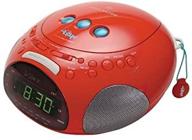 🔴 sony icf-cd831 psyc clock radio/cd player (red): wake up in style! logo