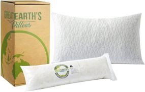 img 4 attached to 🌿 GREAT EARTH'S Organic Bamboo Shredded Memory Foam Pillow - Adjustable King Size Pillow for Quality Sleep