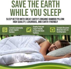 img 2 attached to 🌿 GREAT EARTH'S Organic Bamboo Shredded Memory Foam Pillow - Adjustable King Size Pillow for Quality Sleep