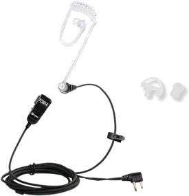 img 1 attached to 🎧 cyen Transparent Security Earphones with Two-Way Radio Headset, Noise Canceling - Compatible with Midland Walkie Talkie GMRS/FRS Radios with PTT/VOX – Pair