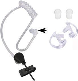 img 2 attached to 🎧 cyen Transparent Security Earphones with Two-Way Radio Headset, Noise Canceling - Compatible with Midland Walkie Talkie GMRS/FRS Radios with PTT/VOX – Pair