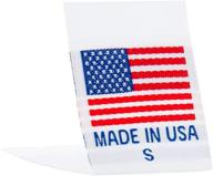 🏷️ wunderlabel craft art fashion ribbon tag for sewing clothes, made in usa, red & blue on white, s, 100 labels logo