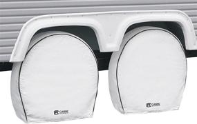 img 4 attached to 🚐 Deluxe RV Wheel Cover by Classic Accessories - Fits Wheels with 27"-30" Diameter and 8.75" Tire Width - White