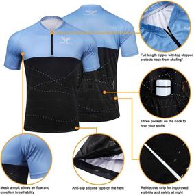 img 1 attached to 🚴 nine bull Men's Cycling Bike Jersey - Short Sleeve with 3 Rear Pockets - Moisture Wicking, Breathable, Quick Dry Biking Shirt