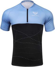 img 3 attached to 🚴 nine bull Men's Cycling Bike Jersey - Short Sleeve with 3 Rear Pockets - Moisture Wicking, Breathable, Quick Dry Biking Shirt