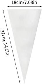 img 3 attached to 🍬 200 Pcs Clear Cone Shaped Cellophane Triangle Candy Bags with 200 Twist Ties - Ideal for Favor Candy, Popcorn, Handmade Cookies, Sweets, Crafts - 15'' x 7'' Size