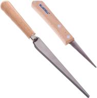 🔪 set of 2 premium wooden handle craft art tools: fettling knife for pottery, sculpting, ceramic, polymer clay carving, and modeling logo