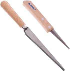 img 1 attached to 🔪 Set of 2 Premium Wooden Handle Craft Art Tools: Fettling Knife for Pottery, Sculpting, Ceramic, Polymer Clay Carving, and Modeling