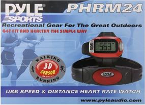 img 3 attached to Pyle Sports PHRM24: Advanced Speed and Distance Heart Rate Watch with USB and 3D Walking/Running Sensor