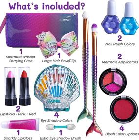 img 3 attached to 🦋 Enchanting Purple Ladybug Mermaid Makeup Kit for Imaginative Girls