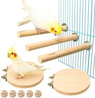 🦜 s-mechanic parrot cage perch - natural wood stand for small/medium parrots, lovebird, parakeet - improved seo logo
