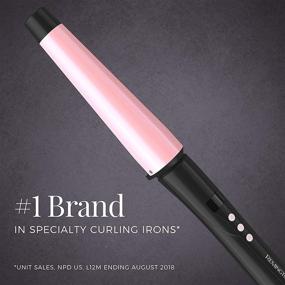 img 3 attached to 💕 Remington CI9538 Pro 1"-1.5" Pearl Ceramic Conical Curling Wand: Digital Control, 10 Heat Settings - Black/Pink