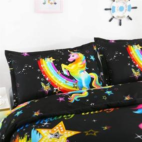 img 2 attached to Dthome Rainbow Unicorn Comforter Pillowcases Kids' Home Store