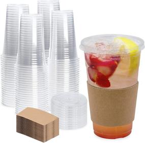 img 4 attached to Pack Plastic Cups Coffee Sleeves