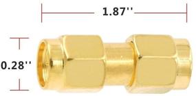 img 2 attached to 🔌 VCE SMA to SMA Male Connectors 3-Pack, RF Coaxial Adapter SMA Male Coupler for Antenna, Radio, WiFi, HT - Enhancing SEO