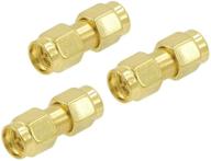 🔌 vce sma to sma male connectors 3-pack, rf coaxial adapter sma male coupler for antenna, radio, wifi, ht - enhancing seo logo