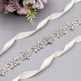 img 1 attached to HONGMEI Rhinestone Wedding Belt - Elegant Bridal Dress Sash Belt for Wedding Attire