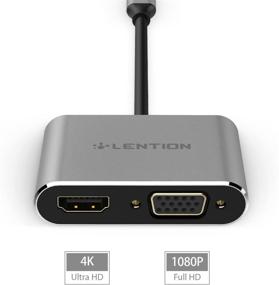 img 3 attached to 🔌 Lention USB C to HDMI & VGA Adapter: 4K/30Hz AV Output for MacBook Pro, Mac Air, iPad Pro, Surface & More!