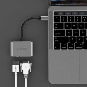 img 1 attached to 🔌 Lention USB C to HDMI & VGA Adapter: 4K/30Hz AV Output for MacBook Pro, Mac Air, iPad Pro, Surface & More!