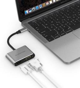 img 2 attached to 🔌 Lention USB C to HDMI & VGA Adapter: 4K/30Hz AV Output for MacBook Pro, Mac Air, iPad Pro, Surface & More!