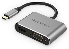 img 4 attached to 🔌 Lention USB C to HDMI & VGA Adapter: 4K/30Hz AV Output for MacBook Pro, Mac Air, iPad Pro, Surface & More!