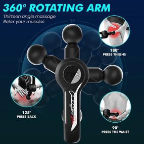 img 1 attached to 🏋️ ReviveRelief™: Handheld 16MM Deep Tissue Percussion Massage Gun for Athletes - 6-Speeds, 5 Massage Heads - Back, Shoulder & Full Body Pain Relief