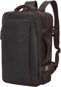 img 4 attached to 🎒 Ultimate Convertible Briefcase Backpack: Expandable Weekender Perfect for Any Occasion!