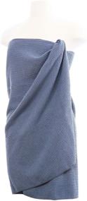 img 4 attached to Waffle Body Towel by Aquis: Ultra Absorbent & Fast Drying Microfiber Towel - Dark Grey (29 x 55 Inches)