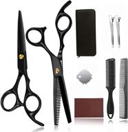 premium hair cutting scissors set: professional stainless steel shears kit for precision haircuts - ideal for men, women, pets - home, barber, or salon use logo