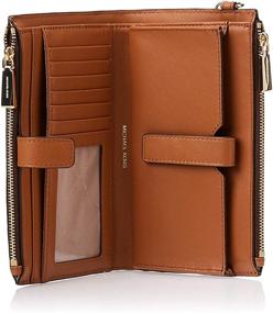 img 1 attached to Michael Kors Adele Double-Zip Wristlet 7+ Brown One Size - Stylish Convenience at Your Fingertips!