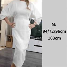 img 2 attached to 👗 Zwoyr Women's 3/4 Sleeve Elegant Casual Midi Dresses: Stylish Plus Size Office Dress with Pockets