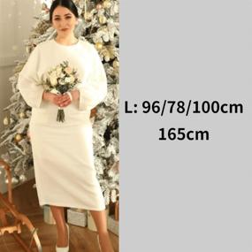 img 1 attached to 👗 Zwoyr Women's 3/4 Sleeve Elegant Casual Midi Dresses: Stylish Plus Size Office Dress with Pockets