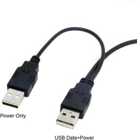 img 1 attached to 🔌 Кабель Y высокого качества с двойным USB 2.0 разъемом типа А и стандартным разъемом типа В мужского пола 80 см - идеально подходит для принтера, сканера и внешнего жесткого диска.