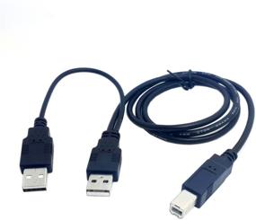 img 3 attached to 🔌 Кабель Y высокого качества с двойным USB 2.0 разъемом типа А и стандартным разъемом типа В мужского пола 80 см - идеально подходит для принтера, сканера и внешнего жесткого диска.