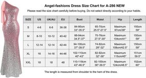 img 2 attached to 🧜 Angel Fashions XXLarge Asymmetric Gradual Mermaid Women's Clothing