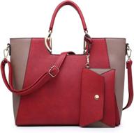 dasein designer satchel shoulder handbag women's handbags & wallets logo