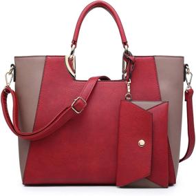 img 4 attached to Dasein Designer Satchel Shoulder Handbag Women's Handbags & Wallets