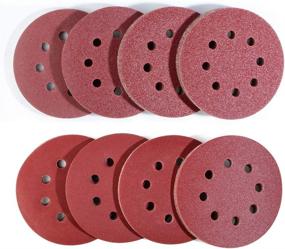 img 4 attached to 80pcs 5 inch Sanding Discs Hook and Loop: Premium Orbital Sander Sandpaper Set by Taspire