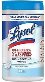 img 1 attached to Lysol Disinfecting Wipes, Crisp Linen Scent, 80 count, Varying Packaging