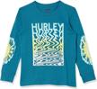 hurley sleeve graphic t shirt birch logo