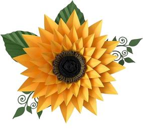 img 3 attached to 44 Petal Sunflower 🌻 Giant Paper Flower Template/Stencil Kit