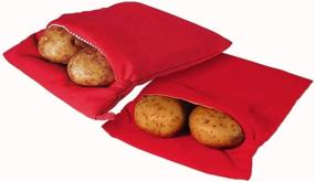 img 1 attached to 🥔 2-Pack Microwave Potato Cooker Bag: Potato Express Pouch for Perfect Potatoes in Just 4 Minutes!