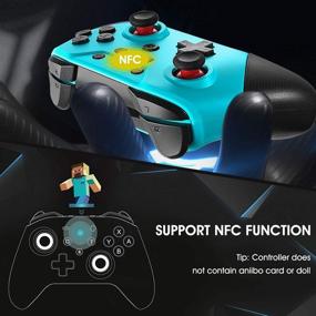 img 2 attached to (Latest Version) Wireless Pro Controller for Switch/Switch Lite with NFC, Gyro Axis, Turbo, and Dual Vibration - Home Wake-Up Function Included