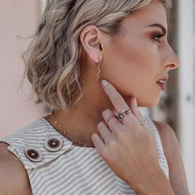 img 3 attached to 💛 Stylish and Allergen-Free VACRONA Snake Huggie Hoop Earrings in 14K Gold Plating