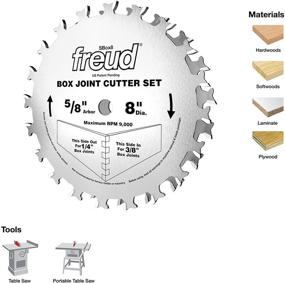 img 3 attached to 🔪 Efficient and Precision-Crafted Freud 8" x 20T Box Joint Cutter Set (SBOX8)