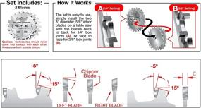 img 2 attached to 🔪 Efficient and Precision-Crafted Freud 8" x 20T Box Joint Cutter Set (SBOX8)