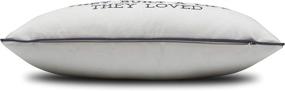 img 1 attached to 🧵 YugTex and So Joyfully Crafted a Life They Adored Embroidered Lumbar Accent Pillowcase - 12x20 Inches, Ivory-Grey