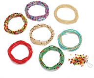 multicolor african string women's accessories with weight stretch logo